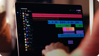 Suno Studio workspace image representing AI music generation for film scoring.