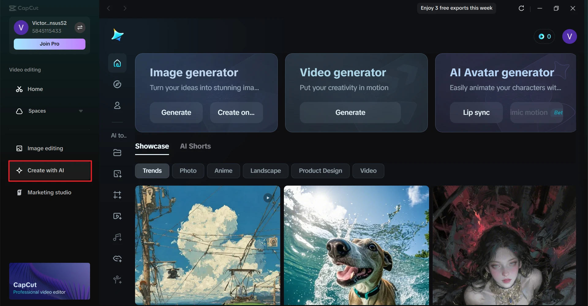 Official Dreamina desktop interface showing the real image and video workspace
